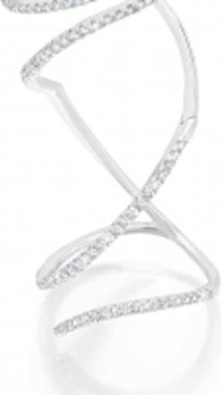 Graziela Mega Swirl Ring in White in White Gold at Nordstrom, Size 7