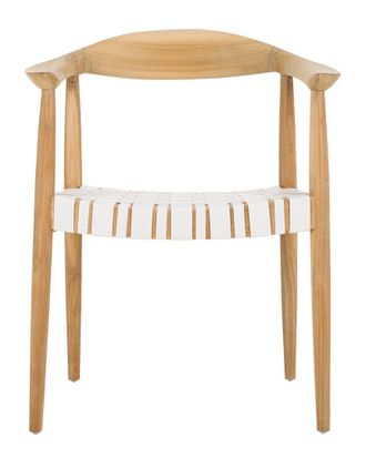 Safavieh Baden Leather Woven Arm Chair