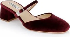 Badgley Mischka Valarie Mary Jane Mule in Wine Velvet at Nordstrom Rack, Size 7.5