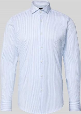 HUGO BOSS Slim Fit Businesshemd aus Baumwoll-Mix Modell HANK in Bleu, Größe 38