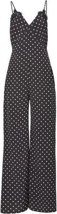 Fleur du Mal Juliet Lace Jumpsuit in Small Black Dot at Nordstrom, Size 10