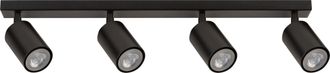 Sigma L&aacute;mpara De Techo Moderna, Tira Decorativa Negra, 4 Focos, 4xgu10 25w, Zoom Sigma Lighting