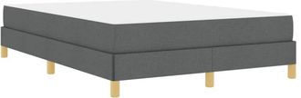 vidaXL Vidaxl - Cama Tipo Box Spring Gris Oscuro, Marr&oacute;n 160 X 200 Cm
