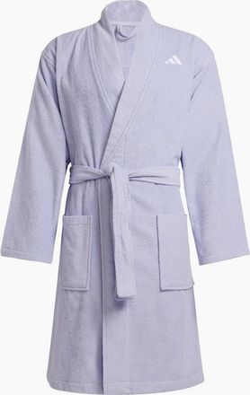 adidas Womens Long Sleeve Shawl Neck Robe - Purple - Size: XS