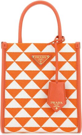 Prada Orange Symbole mini crossbody bag