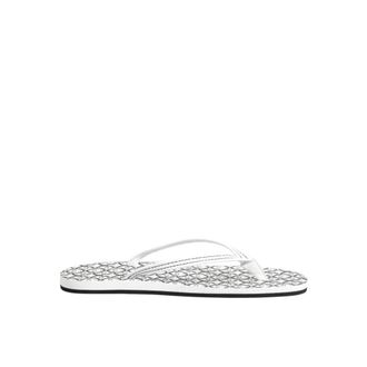 Dolce & Gabbana Flip Flops, female, White, 11 UK, Black White Logo Beachwear Flats Slipper Shoes