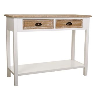Wanderlust Deco Recibidor-consola de madera blanco 100x40x78