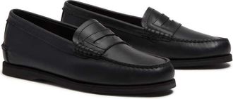 Timberland Mocassini classici da barca neri in pelle pieno fiore-Nero