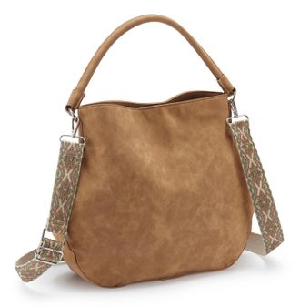 Vivance Handtasche VIVANCE Umh&auml;ngetasche, Damen, Gr. B/H/T: 32cm x 32cm x 9cm, braun (camelfarben), Lederimitat, unifarben, Taschen Handtasche, Schultertasche