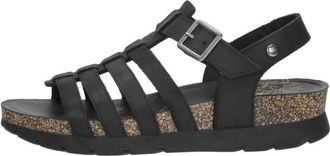 Panama Jack Sasha Sandalen Plat - Dames - Sleehakken - Zwart - 37 EU - Schoenen