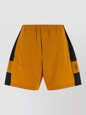 Saint Laurent cotton color-block bermuda shorts