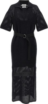 Brunello Cucinelli Black Openwork dress