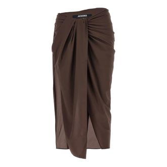 Jacquemus Le Jupe Par&eacute;o Midi Skirt - female - Jacquemus - Midi Skirts - Brown - 2XS - Skirts