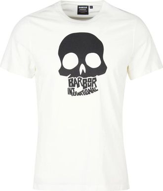 Barbour Grafische Print T-Shirt - Heren - T-shirts - Wit - M - Katoen - Tops