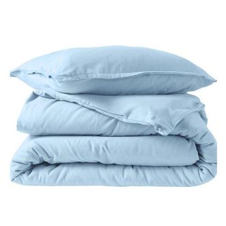 Bare Home 100% Cotton Flannel Duvet Cover & Sham Set in Light Blue at Nordstrom, Size California King