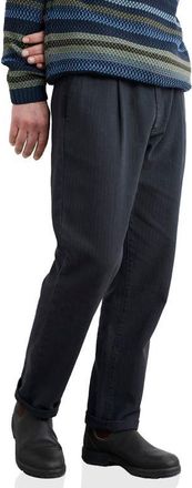 Seasalt Cornwall Helmsman Pleated Tapered Linen & Organic Cotton Pants in Inkwell at Nordstrom, Size 32