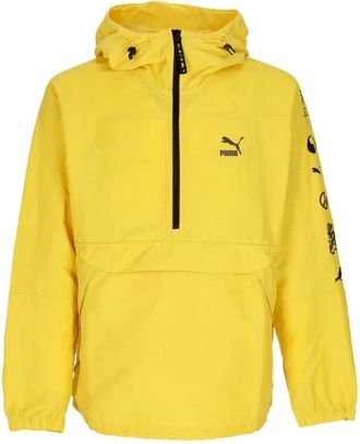 Puma Windjack Anorak Jas Zonnestraal Geel - Heren - Zomerjassen - Geel - XL - Polyester - Jassen