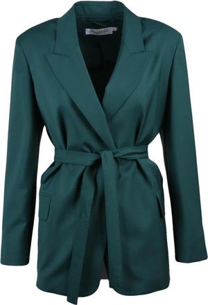 Max Mara Talento Blazer - Dames - Blazers - Groen - S - Wol - Jassen