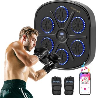 OEM Boxeo Pared Musical Con 9 Modos De Velocidad Guantes Conexi&oacute;n Bluetooth Luces Led Para Adultos Y Ni&ntilde;os En Casa Oficina