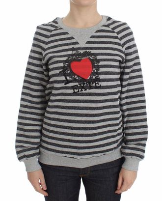 Exte Striped Cotton Crewneck Womens Sweater