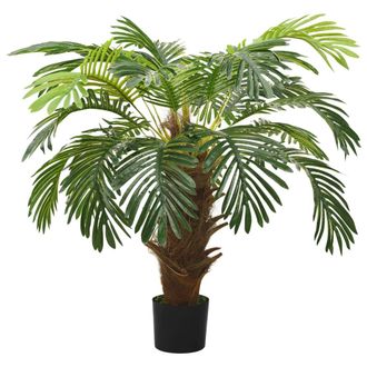 vidaXL Palmera Cycas Artificial Con Macetero 90 Cm Verde Vidaxl
