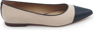 People of Shibuya Ballerine Tela e Pelle - Dames - Ballerinas - Beige - 38 EU - Katoen - Schoenen