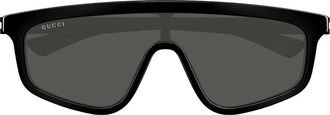 Gucci Sunglasses, unisex, Black, Size: ONE SIZE Shield Sunglasses