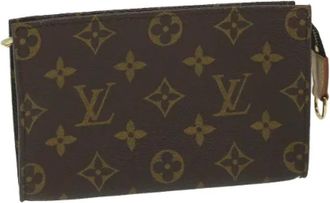 Louis Vuitton Pre-owned Clutches, female, Brown, Size: ONE SIZE Pre-owned Monogram Canvas Accessory Pouch