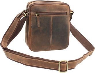 Visconti Compact Leather Messenger/Travel Bag S8 Oil Tan