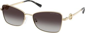 Michael Kors Andros Zonnebril - Dames - Zonnebrillen - Geel - 56 MM - Accessoires