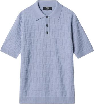 Fendi Polo Shirts, male, Blue, Size: XL Pullover