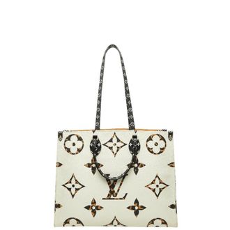 Louis Vuitton Black Brown Lv Off White Pvc Leather Shoulder Bag Tote Bag (Pre-Owned)