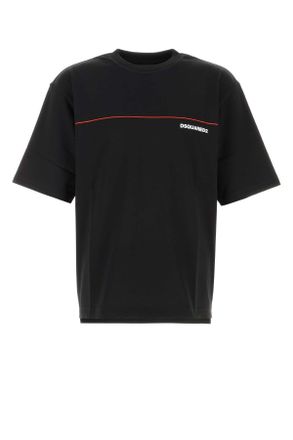 Dsquared2 Black Cotton Oversize T Shirt