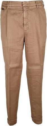 L.B.M. 1911 Brown Linen Cotton Trousers