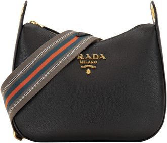 Prada Leather Shoulder Bag - female - Prada - Shoulder Bags - Black - ONE SIZE - Bags
