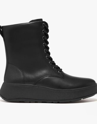 FitFlop Womens FitFlop F-MODE FLATFORM Womens Ankle Boots All Black - Size: 5