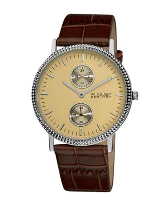 August Steiner Mens Leather Watch