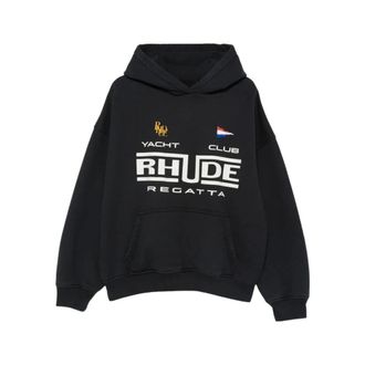 Rhude Hoodies, male, Black, Size: XL Sweatshirt Rhude