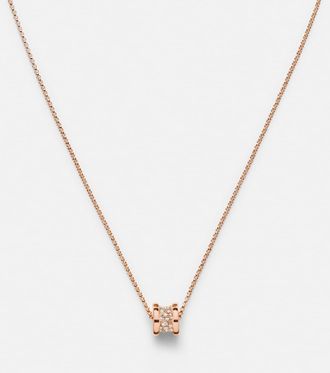 Bulgari B.zero1 18kt rose gold pendant necklace with diamonds