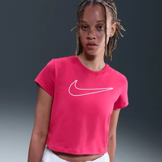 Nike Womens Nike Sportswear Short-Sleeve Graphic T-Shirt in Pink | HV5002-666