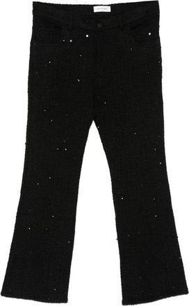 Ernest W. Baker Sequin-embellished Boucl&eacute;-knit Trousers