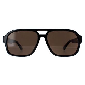 Gucci GG1342S 002 zwart bruin gepolariseerde zonnebril