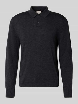 Calvin Klein Regular Fit Strickpullover aus Woll-Mix in Anthrazit Melange, Gr&ouml;&szlig;e S