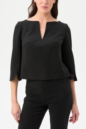Trina Turk Haddy Boxy Suiting Top in Black at Nordstrom, Size X-Small