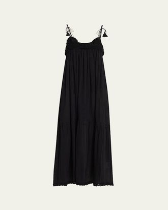 Ulla Johnson Linnea Crochet-Trim Midi Sun Dress Coverup