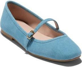 Cole Haan Yelena Mary Jane Flat in Provincial Blue Suede at Nordstrom Rack, Size 9.5