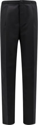 Fendi Rechtebroek Broek van Wol - Heren - Slim Fit Broeken - Zwart - L - Wol - Broeken