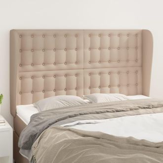 vidaXL Cabecero Con Orejas Cuero Sint&eacute;tico Capuchino 147x23x118/128 Cm Vidaxl