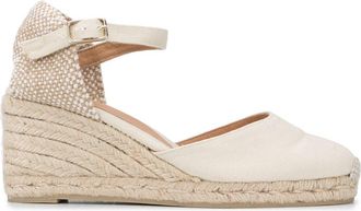 Castaner Carol 60mm wedge espadrilles - women - Cotton/Leather/Rubber - 39 - White