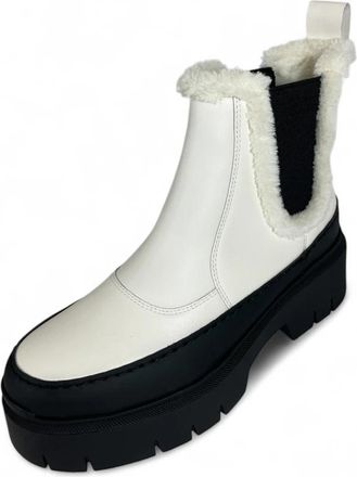 HUGO BOSS Kris Hi Bootie - Dames - Winterlaarzen - Wit - 41 EU - Leer - Schoenen